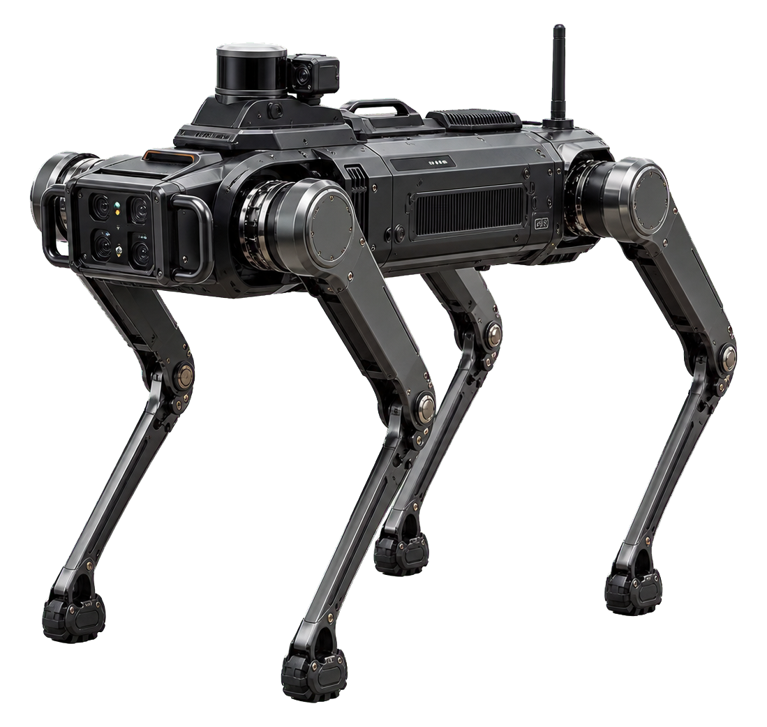 Rugged quadruped inspection robot